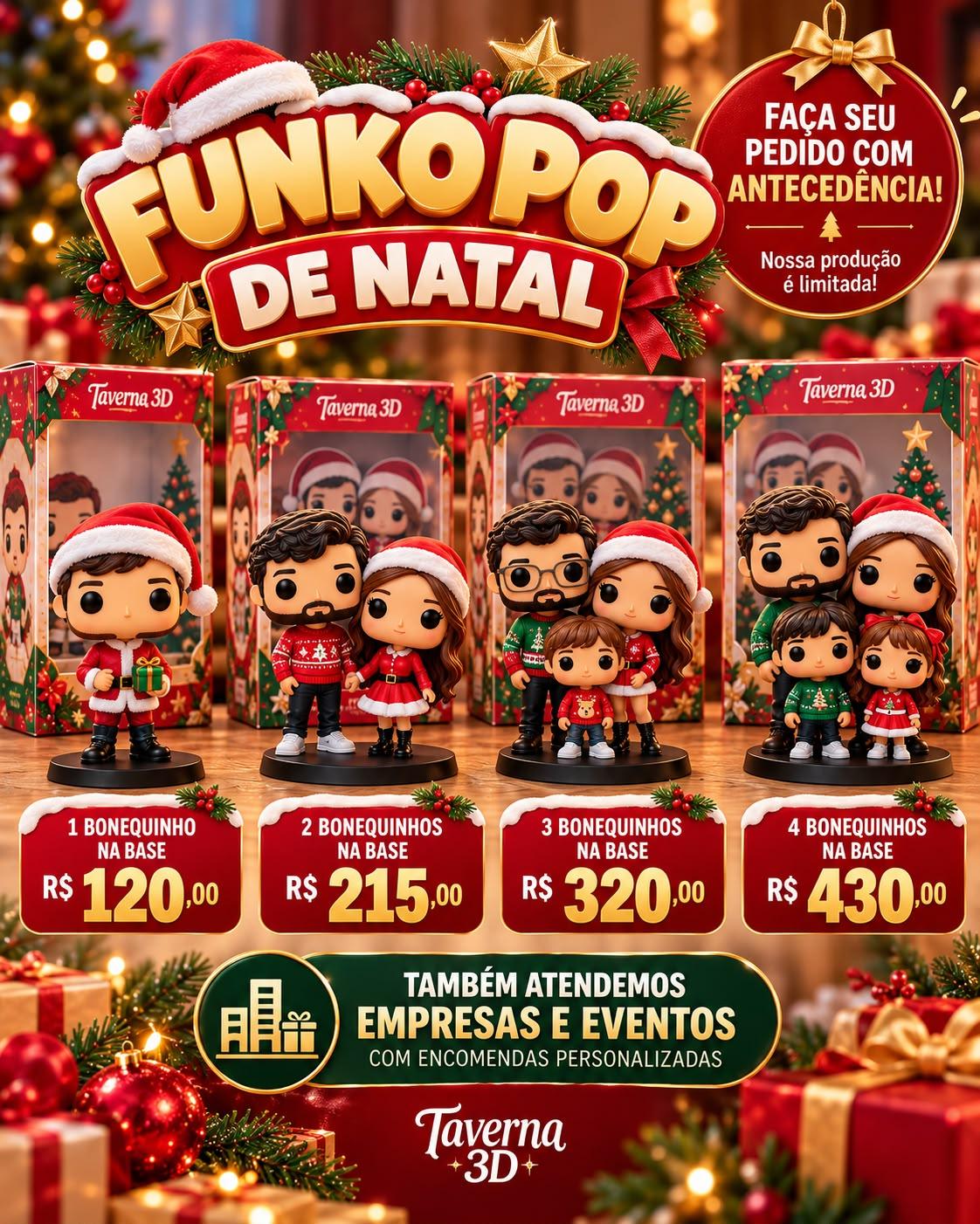 Presenteie com um Funko Pop Personalizado neste Natal!
